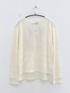 SWAYING 25 Autumn and Winter Double-layer Cashmere Half-open Cardigan Top SW-SW25AW1T29C1S2-BAI White